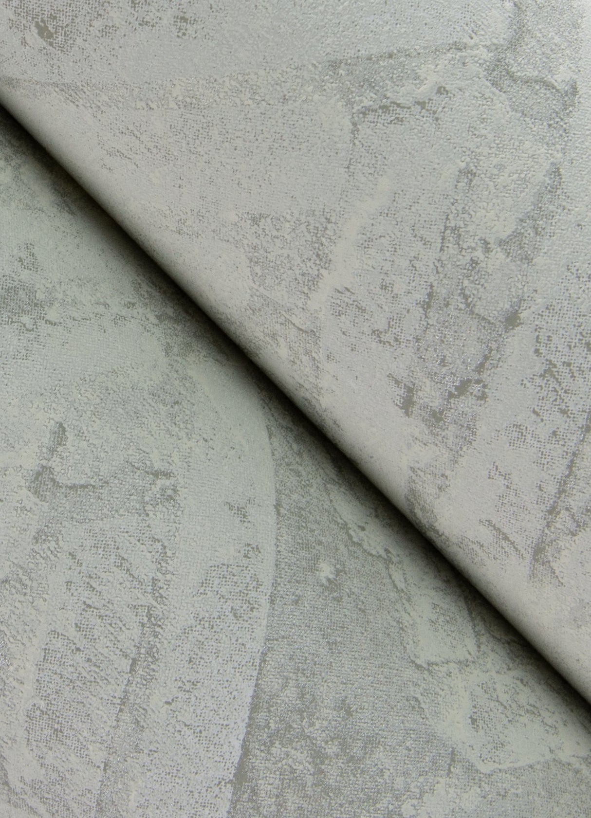 Amesemi Light Grey Distressed Herringbone Wallpaper with Metallic Effect - Brewster 4105-86610