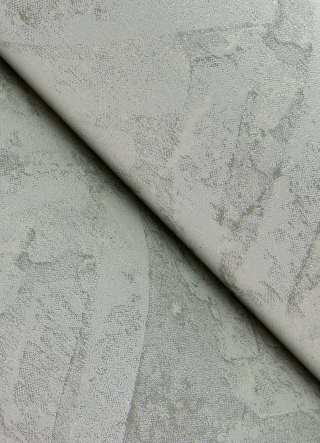Amesemi Light Grey Distressed Herringbone Wallpaper with Metallic Effect - Brewster 4105-86610