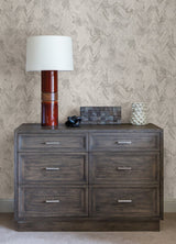 Amesemi Light Grey Distressed Herringbone Wallpaper with Metallic Effect - Brewster 4105-86610