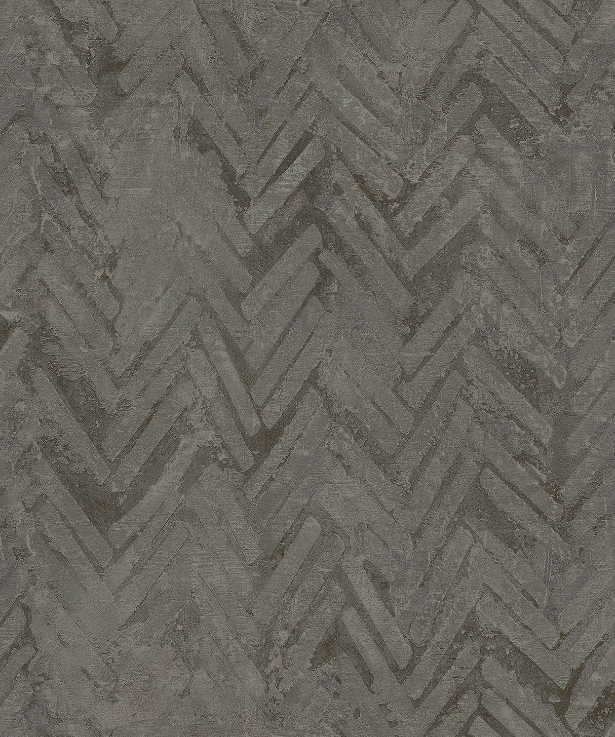 Amesemi Dark Grey Distressed Herringbone Wallpaper with Metallic Accents - A-Street Prints 4105-86611