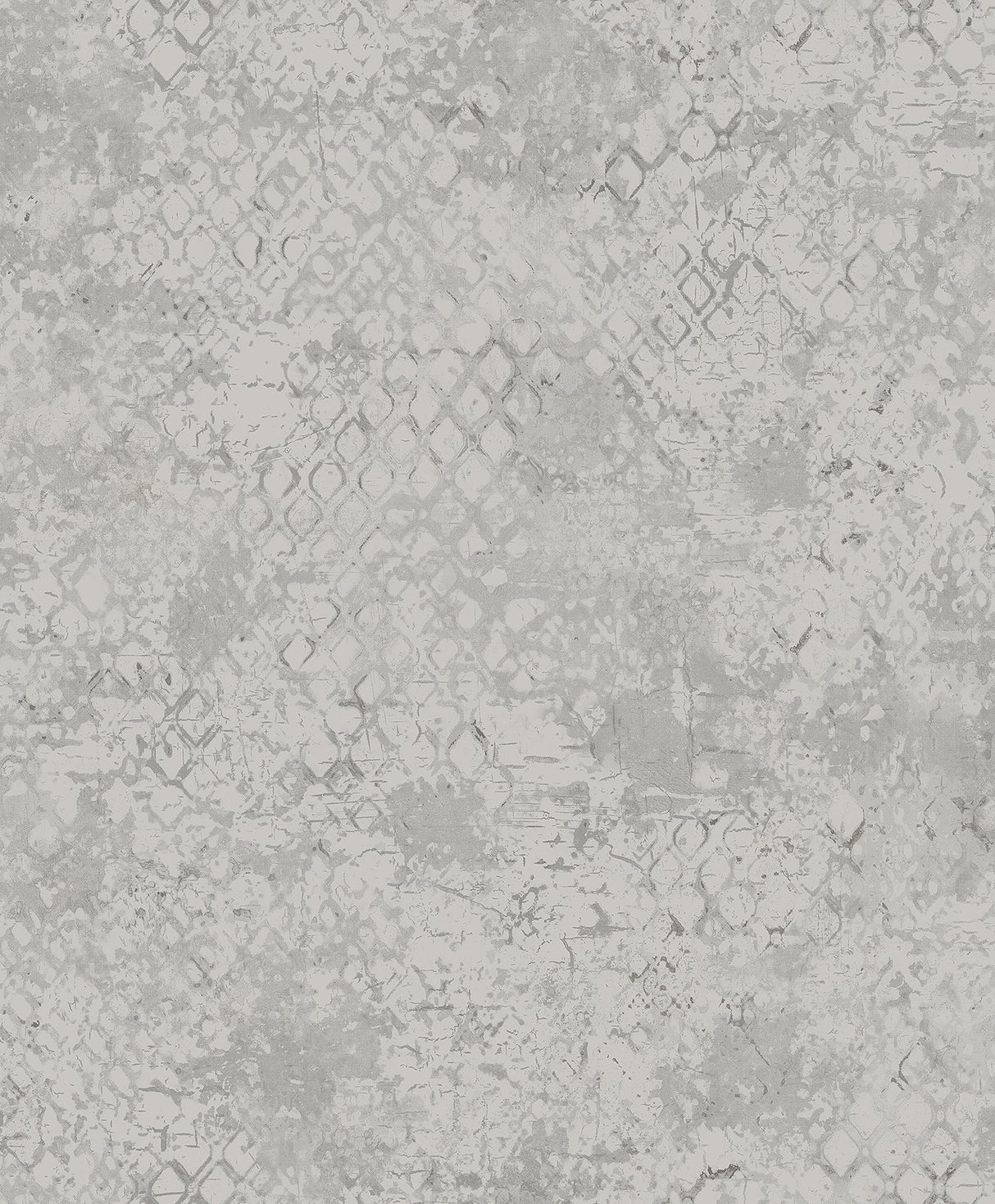 Zilarra Light Grey Abstract Snakeskin Wallpaper with Metallic Geometric Snakeskin Motif - A-Street Prints 4105-86616