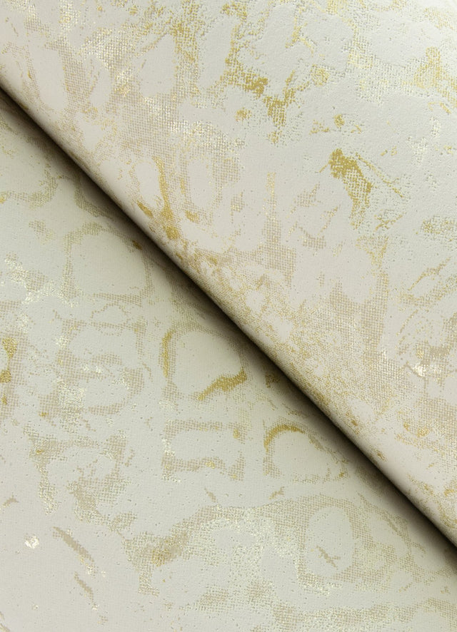 Zilarra Taupe Abstract Snakeskin Wallpaper with Metallic Modern Geometric Motif - Brewster 4105-86617