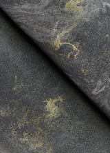 Meness Black Metallic Marbling Wallpaper with Abstract Modern Pattern - Brewster 4105-86619