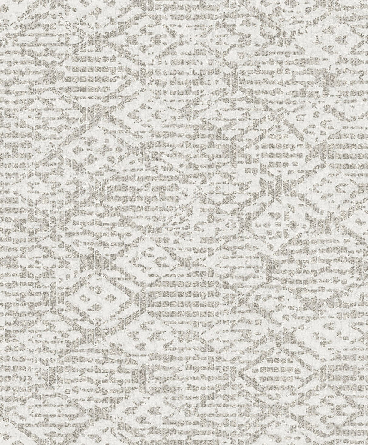 Helene Silver Glitter Geometric Wallpaper with Glam Geometric Pattern - A-Street Prints 4105-86620