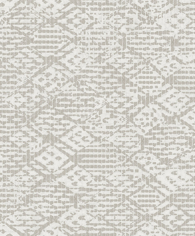 Helene Silver Glitter Geometric Wallpaper with Glam Geometric Pattern - A-Street Prints 4105-86620