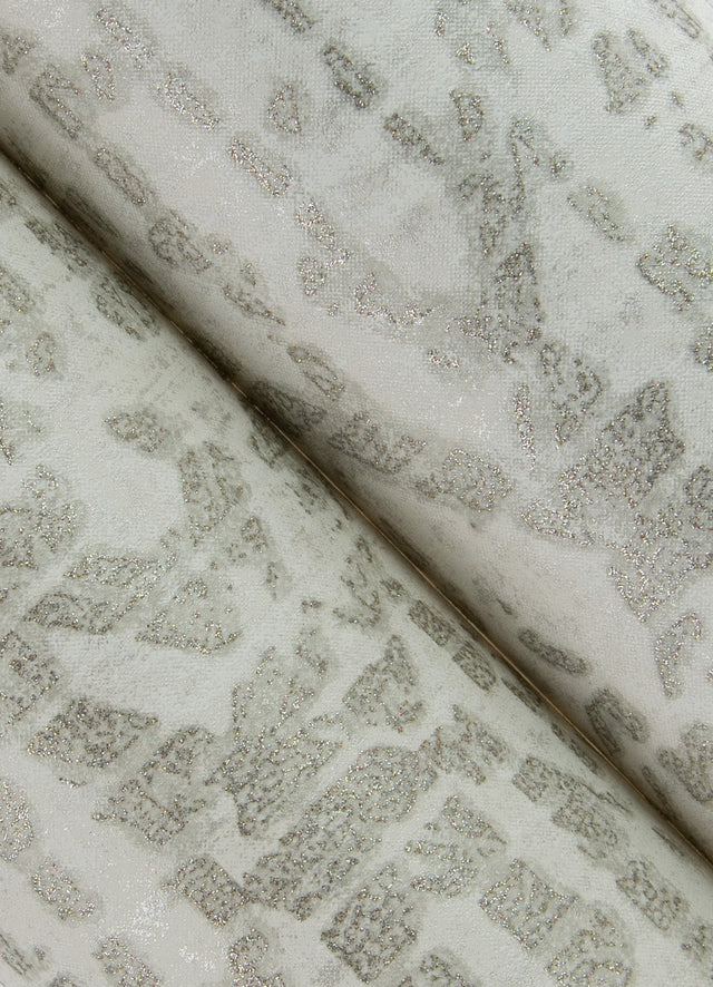 Helene Silver Glitter Geometric Wallpaper with Glam Geometric Pattern - A-Street Prints 4105-86620