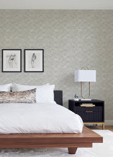 Helene Silver Glitter Geometric Wallpaper with Glam Geometric Pattern - A-Street Prints 4105-86620