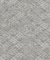 Helene Pewter Glitter Geometric Wallpaper with Glam Non Woven Tribal Diamond Pattern - A-Street Prints 4105-86621