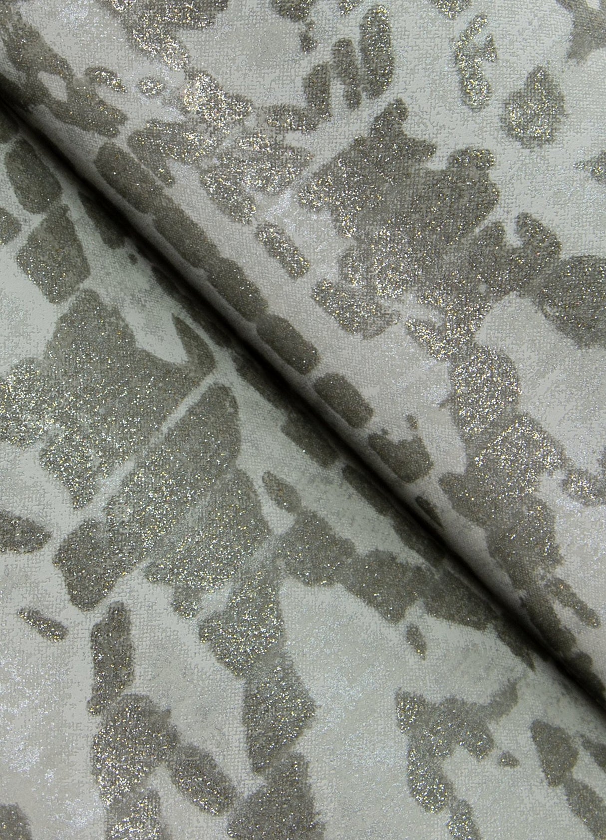Helene Pewter Glitter Geometric Wallpaper with Glam Non Woven Tribal Diamond Pattern - A-Street Prints 4105-86621