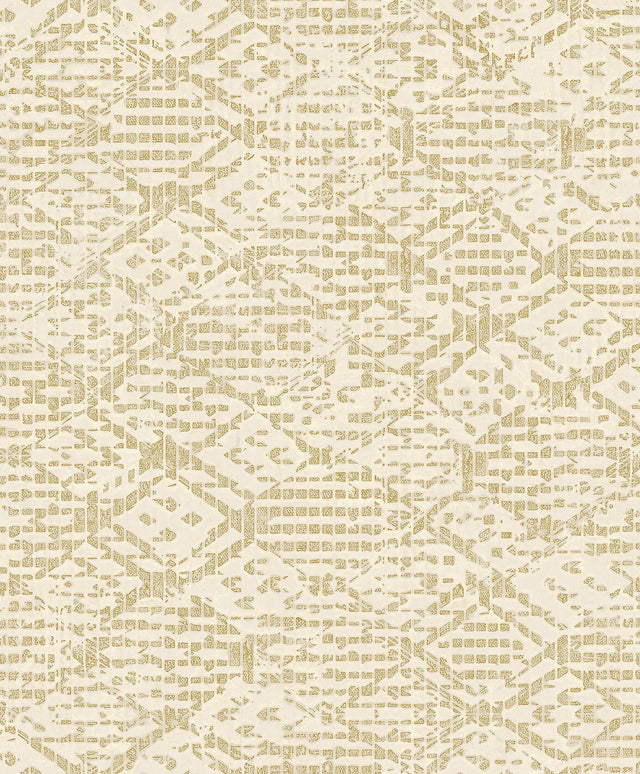 Helene Gold Glitter Geometric Wallpaper with Glam Geometric Pattern - Brewster 4105-86622