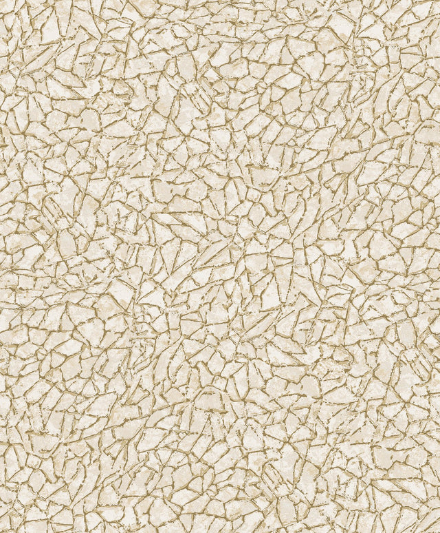 Soma Gold Metallic Crackling Wallpaper with Abstract Modern Pattern - A-Street Prints 4105-86625