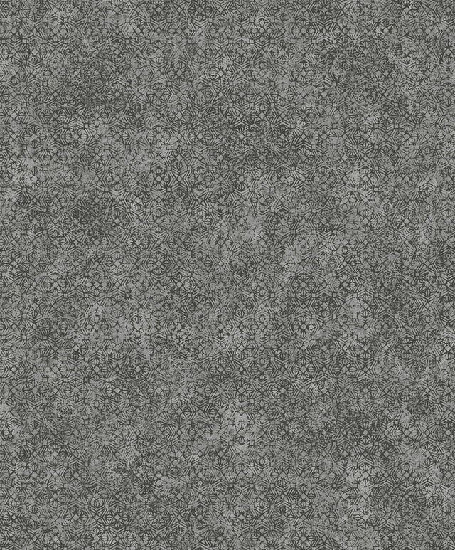 Hirawa Pewter Metallic Mosaic Wallpaper with Glam Geometric Pattern - Brewster 4105-86627