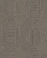 Ladon Pewter Metallic Texture Wallpaper with Modern Geometric Fabric & Woven Textures - Brewster 4105-86629