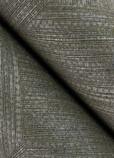 Ladon Pewter Metallic Texture Wallpaper with Modern Geometric Fabric & Woven Textures - Brewster 4105-86629