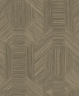 Ladon Brown Metallic Texture Wallpaper with Modern Graphic Fabric-Woven Motif - A-Street Prints 4105-86630