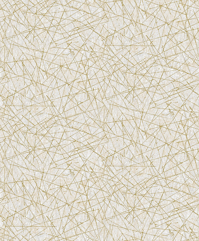 Bulan Champagne Abstract Lines Wallpaper with Metallic Raised Ink - A-Street Prints 4105-86631