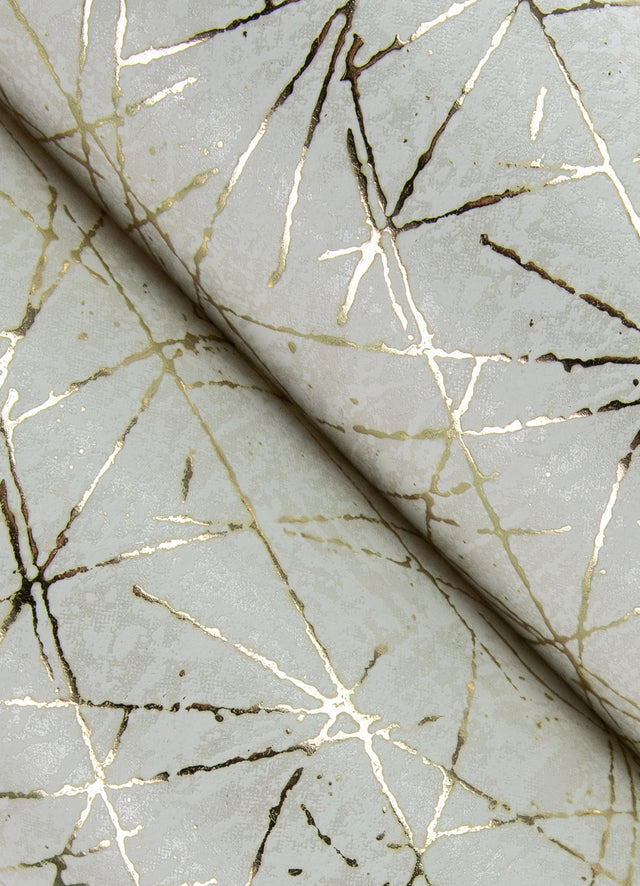 Bulan Champagne Abstract Lines Wallpaper with Metallic Raised Ink - A-Street Prints 4105-86631