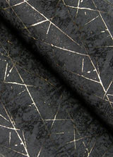 Bulan Black Abstract Lines Wallpaper with Metallic Raised Ink - A-Street Prints 4105-86635