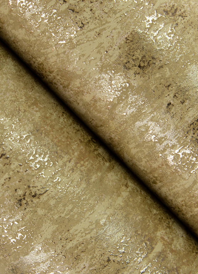 Diorite Brass Splatter Wallpaper with Metallic Distressed Textures - A-Street Prints 4105-86636
