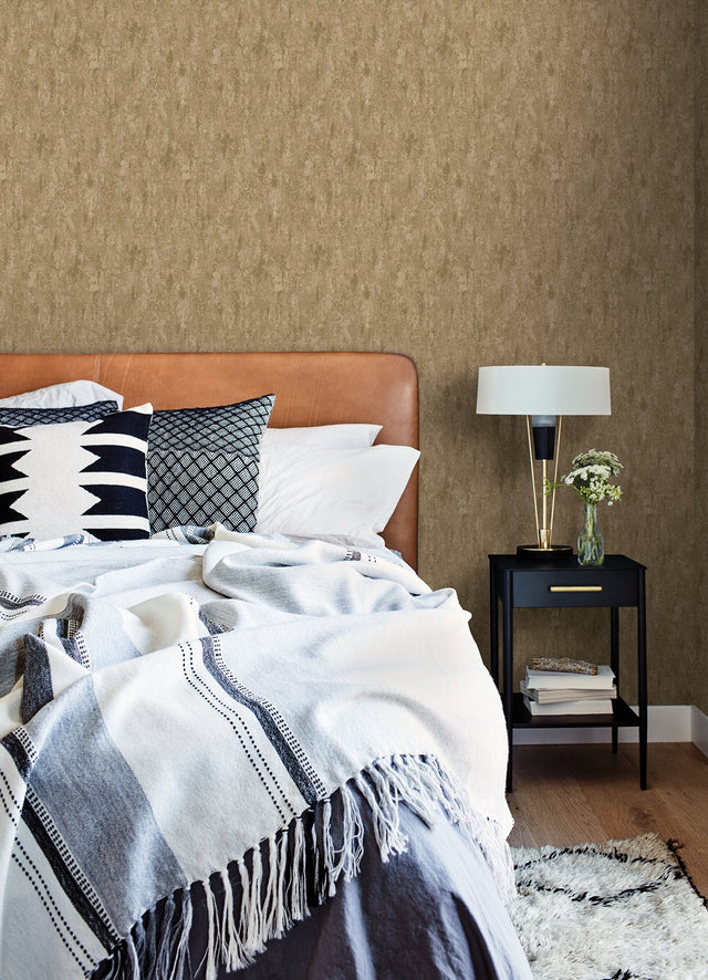 Diorite Brass Splatter Wallpaper with Metallic Distressed Textures - A-Street Prints 4105-86636