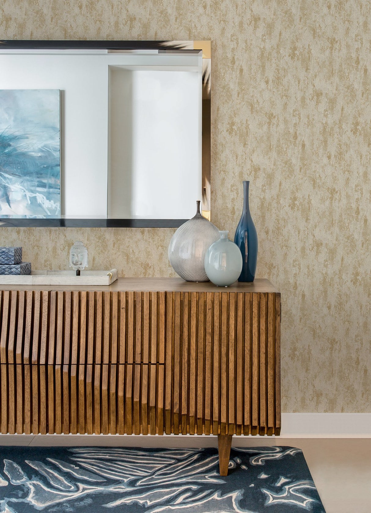 Diorite Gold Splatter Wallpaper with Distressed Textures, Metallic Raised Ink - A-Street Prints 4105-86640
