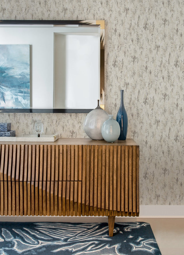 Diorite Silver Splatter Wallpaper with Metallic Distressed Texture - A?Street Prints 4105-86641