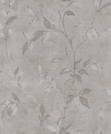 Kupari Silver Trail Wallpaper with Metallic Raised Ink Botanical Leaves - A-Street Prints 4105-86644