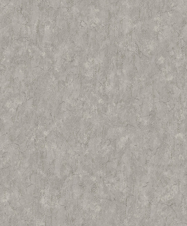 Pliny Light Grey Distressed Texture Wallpaper with Metallic Raised Ink - Brewster 4105-86647