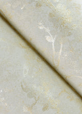 Mahina Pearl Floral Vine Wallpaper with Metallic Botanical Vine Motif - Brewster 4105-86648
