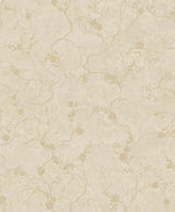 Mahina Gold Floral Vine Wallpaper with Metallic Botanical Feature Wall Style - A-Street Prints 4105-86649