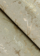 Mahina Gold Floral Vine Wallpaper with Metallic Botanical Feature Wall Style - A-Street Prints 4105-86649