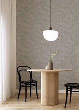 Mahina Pewter Floral Vine Wallpaper with Metallic Botanical Feature Wall - A-Street Prints 4105-86650