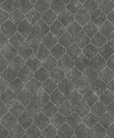 Rauta Pewter Hexagon Tile Wallpaper with Metallic Geometric Pattern - A?Street Prints 4105-86654