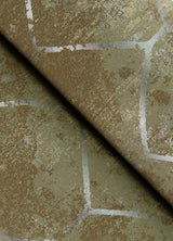 Rauta Brass Hexagon Tile Wallpaper with Metallic Geometric Tile Pattern - A-Street Prints 4105-86655