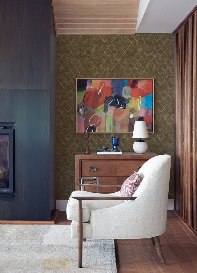 Rauta Brass Hexagon Tile Wallpaper with Metallic Geometric Tile Pattern - A-Street Prints 4105-86655
