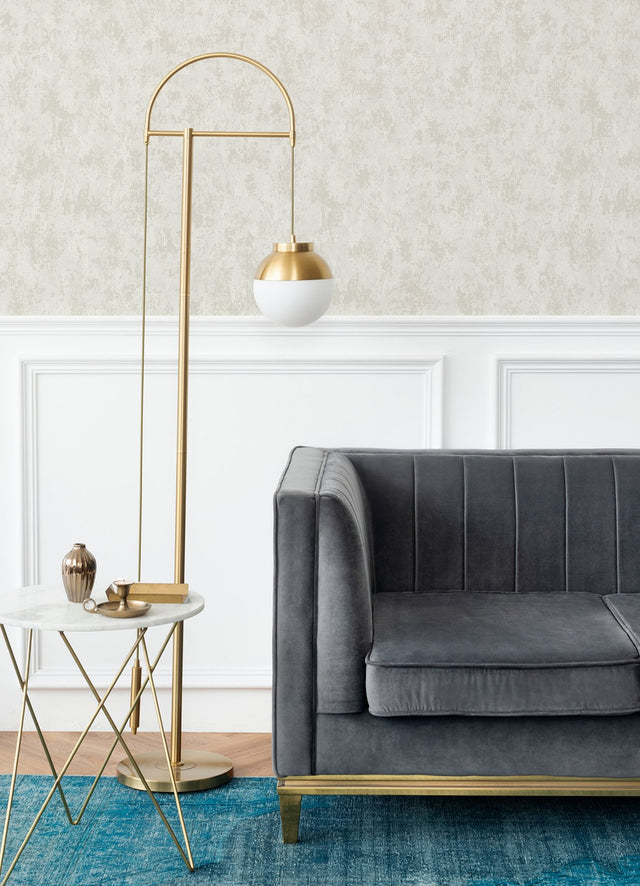 Haliya White Metallic Plaster Wallpaper with Modern Abstract Plaster Effects - A?Street Prints 4105-86657