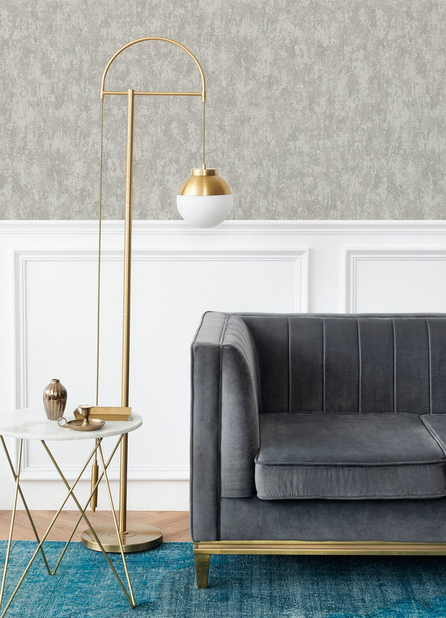 Haliya Silver Metallic Plaster Wallpaper with Abstract Plaster Effects - A-Street Prints 4105-86661