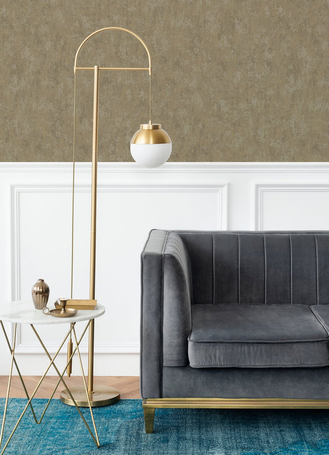 Haliya Gold Metallic Plaster Wallpaper with Modern Abstract Plaster Effects - A-Street Prints 4105-86662