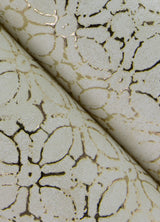 Khauta Champagne Floral Geometric Wallpaper with Metallic Raised Ink Texture - A-Street Prints 4105-86663