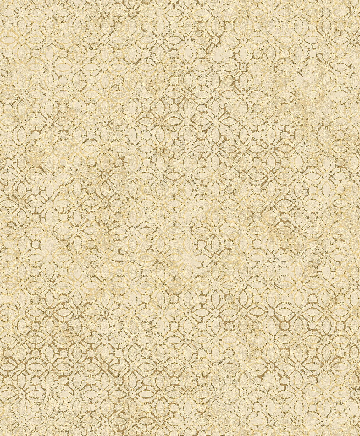 Khauta Gold Floral Geometric Wallpaper with Metallic Raised Ink Texture - A-Street Prints 4105-86664