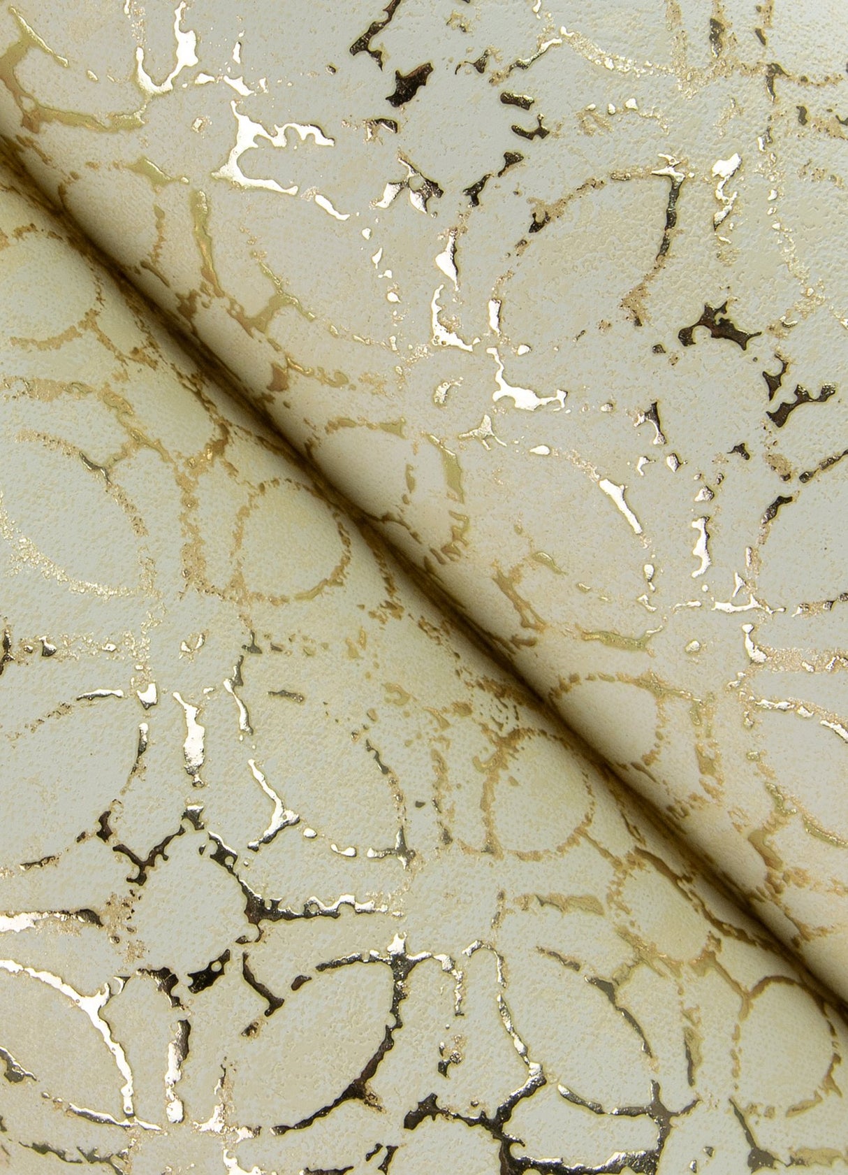 Khauta Gold Floral Geometric Wallpaper with Metallic Raised Ink Texture - A-Street Prints 4105-86664