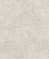 Khauta Silver Floral Geometric Wallpaper with Metallic Raised-Ink Modern Geometric Pattern - Brewster 4105-86666