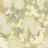 Drömma Butter Songbirds and Sunflowers Wallpaper with Whimsical Scandinavian Motif - A-Street Prints 4111-63010