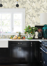 Drömma Light Grey Songbirds and Sunflowers Wallpaper with Whimsical Birds & Sunflower Motif - A-Street Prints 4111-63011