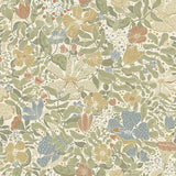 Midsommar Light Green Floral Medley Wallpaper with Botanical Scandinavian Flowers - A-Street Prints 4111-63017
