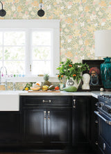 Midsommar Pastel Floral Medley Wallpaper with Scandinavian Botanical Flowers - A-Street Prints 4111-63019