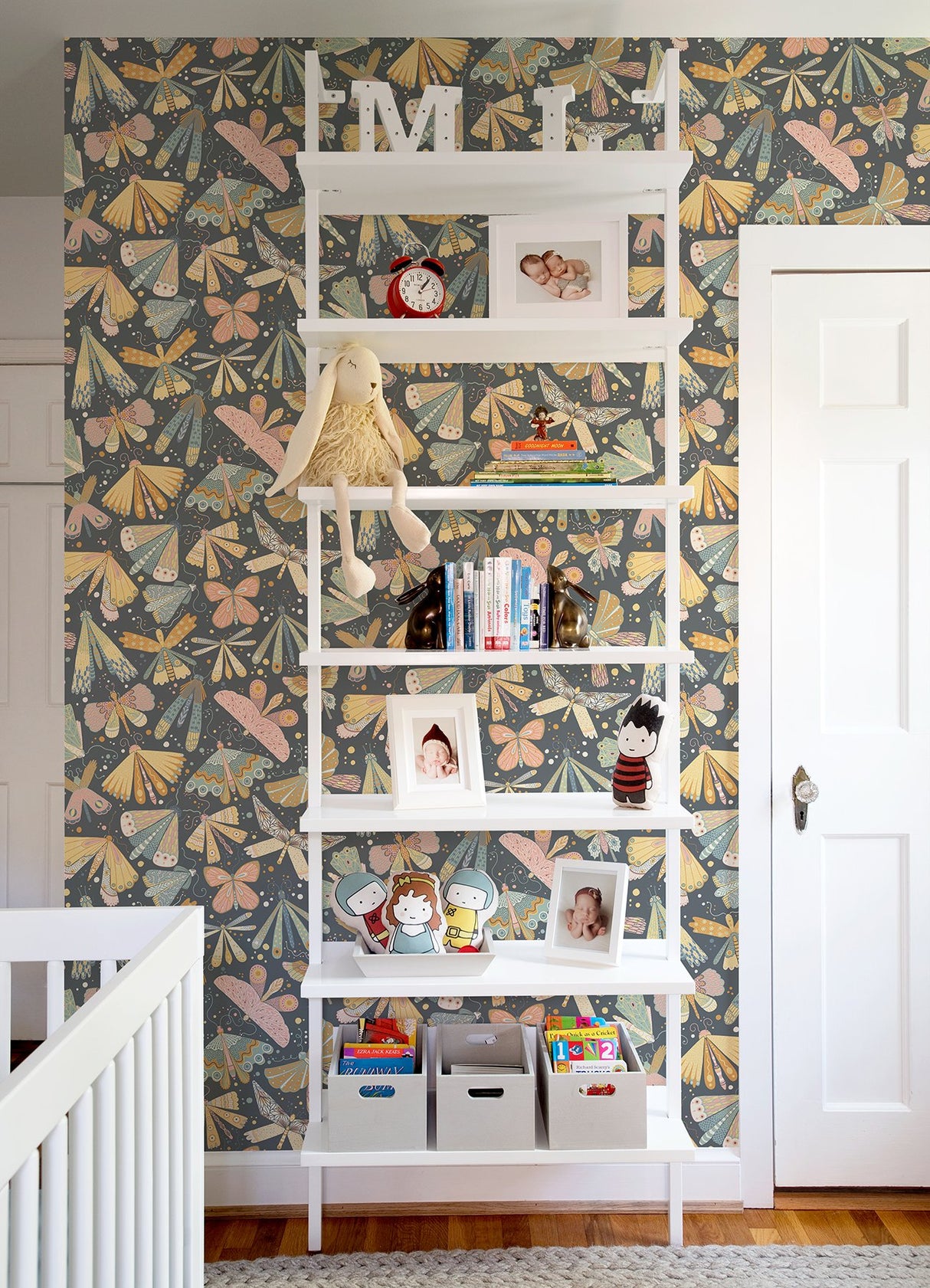 Flyga Blue Butterfly Bonanza Wallpaper with Bohemian Butterflies Pattern - Brewster 4111-63022