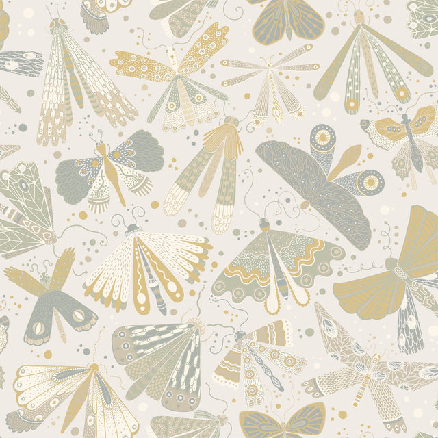 Flyga Light Blue Bonanza Wallpaper with Butterfly Motif - A-Street Prints 4111-63025