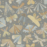 Flyga Apricot Butterfly Bonanza Wallpaper with Bohemian Non Woven Pattern - A-Street Prints 4111-63026