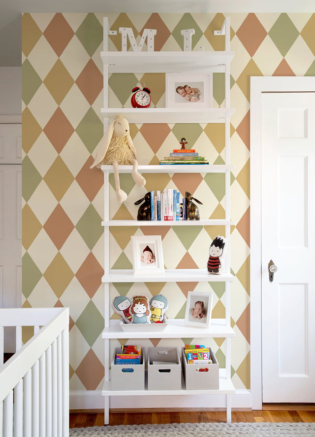 Kalas Mustard Diamond Wallpaper with Geometric Diamond Pattern, Feature Wall Style - A-Street Prints 4111-63027